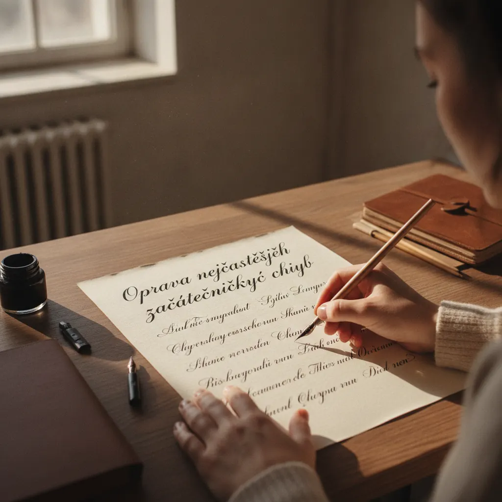 Sklon a výška písma: Použití pomocných linek